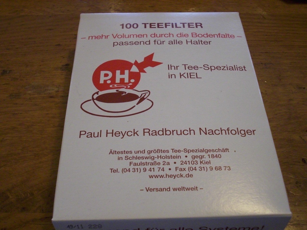 Tee-Filterpapier