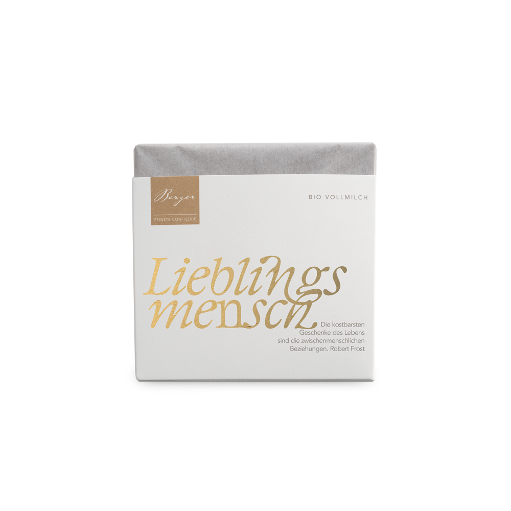 Berger Vollmilch "Lieblingsmensch" 70g
