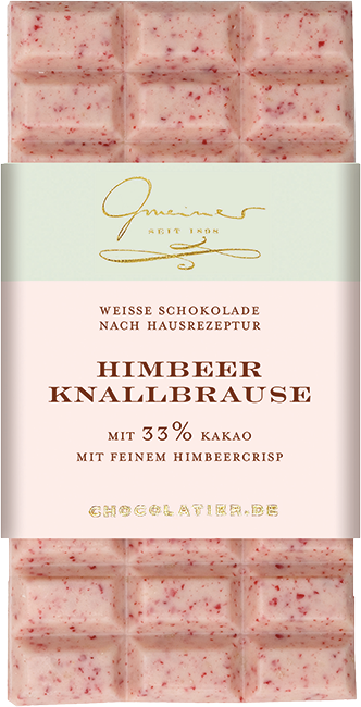 Weiße Schokolade mit Himbeer - Knallbrause