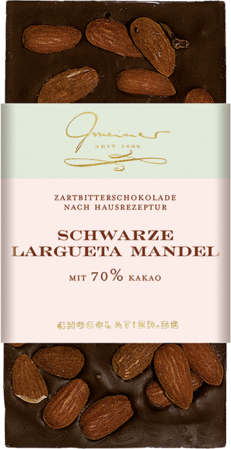 Tafel Schwarze Largueta Mandel 100g